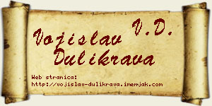Vojislav Dulikrava vizit kartica